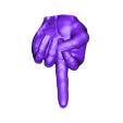 doigt honneur.OBJ Download free OBJ file fuck, finger, finger • 3D print object, syl39