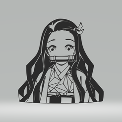 Nezuko-Kamado-Character-Frame.png Fichier STL Cadre de personnage Nezuko Kamado - de Anime Demon Slayer・Objet imprimable en 3D à télécharger, Coruja3D