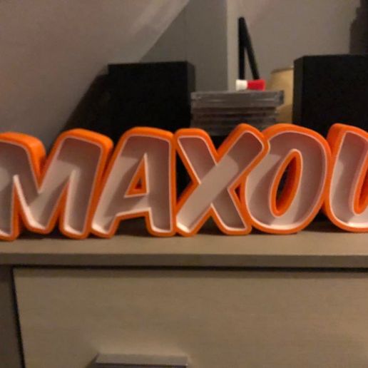 Maxou name lamp 3D model