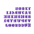 A_hasta_Z_con_Ñ_y_numeros_0a9.stl SPARKY STONES ALPHABET (INCLUDES Ñ) and TYPOGRAPHY NUMBERS