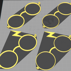 Captura-de-pantalla-58.png Fichier STL Lunettes Harry Potter 4 modèles différents !・Plan pour imprimante 3D à télécharger