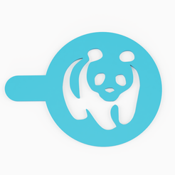 stencil1.png STL-Datei Panda Kaffee Schablone Vorlage・3D-Druck-Idee zum Herunterladen