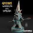 AD_Miniatures_05.png Gnome with Spear, Fantasy Tabletop RPG Miniature or Garden Gnome Statue