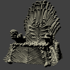 trone d os.png STL-Datei Bone Throne herunterladen • Vorlage für den 3D-Druck, Majin59