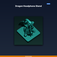 01_hero.png Dragon Headphone Stand - 3D Printable STL File