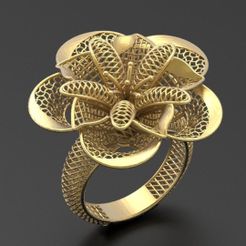 Flower ring 2 insta 11.jpg 3D file Flower ring 2・3D printing idea to download