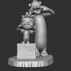 57.jpg Calvin and Hobbes for 3d print stl