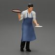 Girl-0002.jpg The waiter places the tray on the table and carrying another