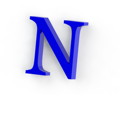 N3.png Free STL file Letter N・3D printable model to download