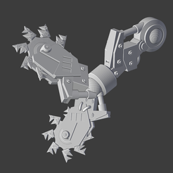 Killy Saw Arms.png 3D file Killy Mechanized Saw Arm (Defftred)・3D printing model to download