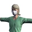 3.jpg Nurse woman-Rigged 3d game character 3D model