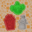 2.png clown popcorn rabbit COOKIE CUTTERset of 3