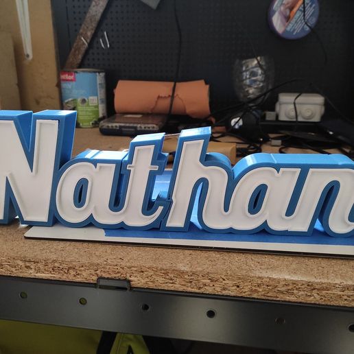 Nathan, Luminous First Name, Lighting Led, Name Sign 3D model