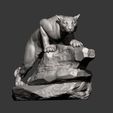 panther-on-stone12.jpg panther on stone 3D print model