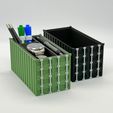 1.jpg 3D Printable Desktop Shipping Container Organizer W/Insert STL Files