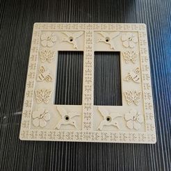 Double-Outlet.jpg Custom Double Rectangle Outlet Cover - Spring Design