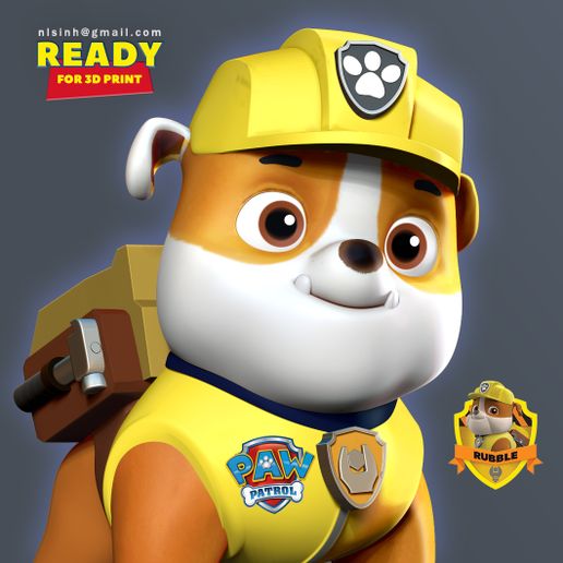 🐾 Rubble PAW Patrol・ 3D File for ・Cults