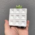 O “™ ~ — ° > + woe mi Pa Square Concrete Flowerpot Mould - Include Pot file for print - You can make pots of any size you want for your plants
