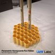 Parametric-Honeycomb-Pen-Holder-Hex-Grid-Organizer-Single-Photo1.jpg Parametric Honeycomb Pen Holder (Single)