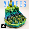 Pic-2024-06-11T122431.518asas.png Xenomorph Egg Incense Burner / 3MF Included / No Supports