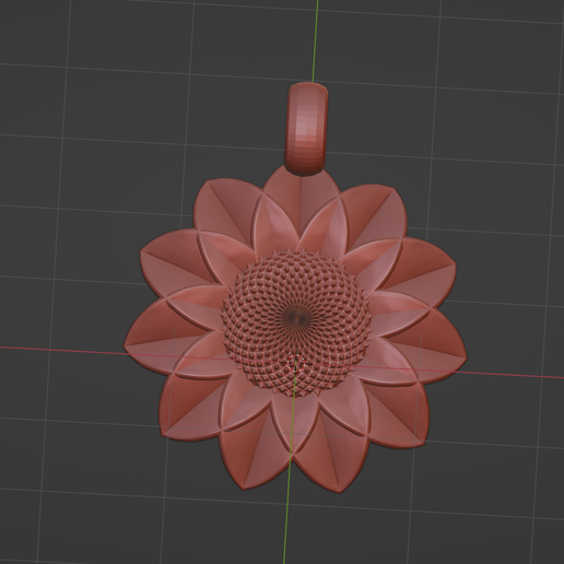 sunflower pendant 3D model