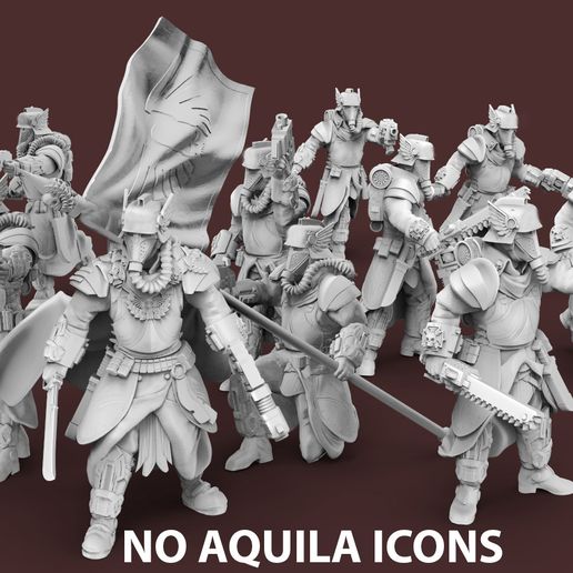 The Expendable Brigade - Melee Infantry NO AQUILA 3D model
