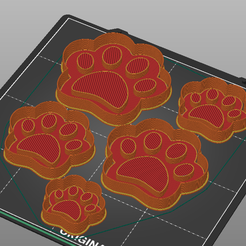 huella2.png STL file Cutter/Cookie cutter set x5 prints・3D printer design to download