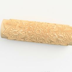 Captura-de-ecrã-2023-08-21-155357.jpg Archivo STL Rodillo texturizador Mandala para arcilla - Estilo 1・Modelo para descargar y imprimir en 3D