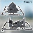 3.jpg Stone house ruin with a central load-bearing wall and stone enclosure surrounding the building (18) - Modern WW2 WW1 World War Diaroma Wargaming RPG Mini Hobby