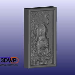 BasRelief.JPG Fichier STL gratuit Cintre mural Hanoi Tiger Vietnam (Scan 3D Bas Relief)・Objet imprimable en 3D à télécharger, 3DWP