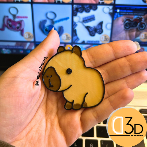 Capybara / capybara - key ring v6 3D model