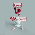 Tischdeko.jpg SWEET SIGNS AS TABLE DECORATIONS FOR VALENTINE'S DAY