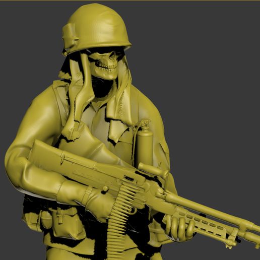 🇻🇳 Undead Vietnam US soldier・ STL File for ・Cults