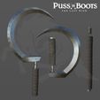 1.jpg ARTICULATED DEATH WOLF SICKLE (scythe) PUSS IN BOOTS 2 the last wish for cosplay 3d model