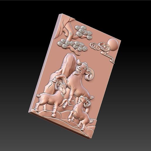three_goats8.jpg Download free STL file three goats • 3D printable object, stlfilesfree