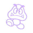 Goomba.stl Goomba Outline - Super Mario Silhouette