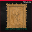 2.png STL 3D Models THE WOLF IN FRAME for CNC Router Aspire Artcam 3D Printer Engraver