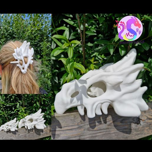 Dragon skull Decor & Hair pin (Personal use)