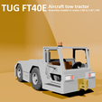 Tug-21.png TUG FT40E aircraft tow tractor scale model HO, 1:64, 1:72, 1:87, 1:60, 1-76 assembly kit