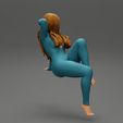 Girl-0027.jpg Girl sitting in Pajama With Open Butt Flap Sexy Sleep Suit Snowy 3D Print Model