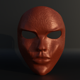 2.png Printible Human Cosplay Face Mask 3D print model