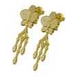 05.jpg Unique Diamond Flower Drop Earring