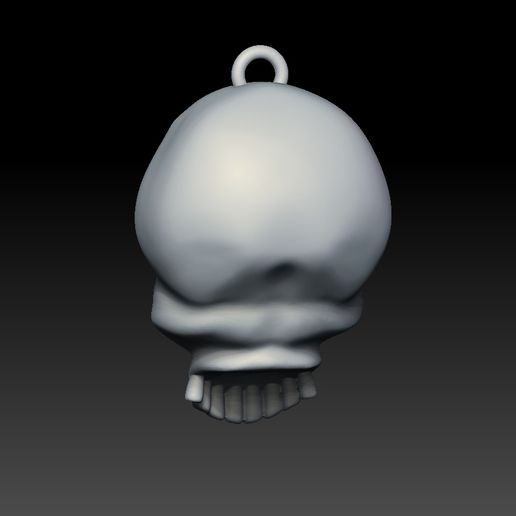 07.jpg 骷髅吊坠 3D 打印模型