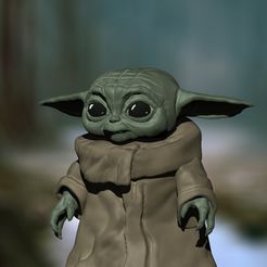 Base-Render-12709.jpg STL file The Kid (Baby Yoda)・3D printable model to download
