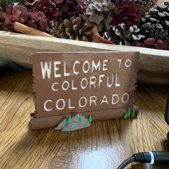 IMG-3262.jpg Fichier STL Panneau de bienvenue dans le Colorado coloré・Plan à imprimer en 3D à télécharger