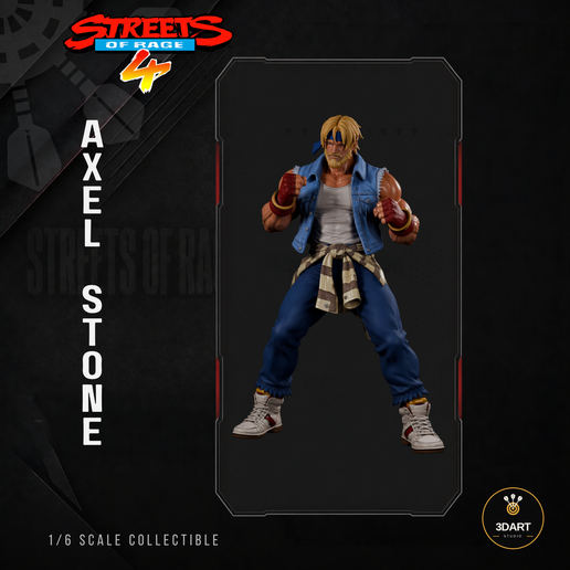 Axel Stone — Streets of Rage 4 | 1/6 Scale Collectible STL