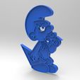 rendu schtroumpfs bricoleurplastique bleu.jpg Free STL file smurf peyo smurf do-it-yourself smurf figurine key ring・3D printing idea to download
