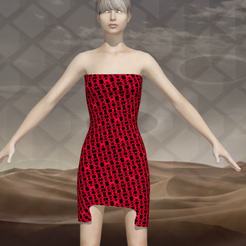 1.png 3D file Woman in eternal dress・3D printer design to download