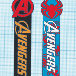 mp.png STL file Avengers Bookmark・Design to download and 3D print, Magordito