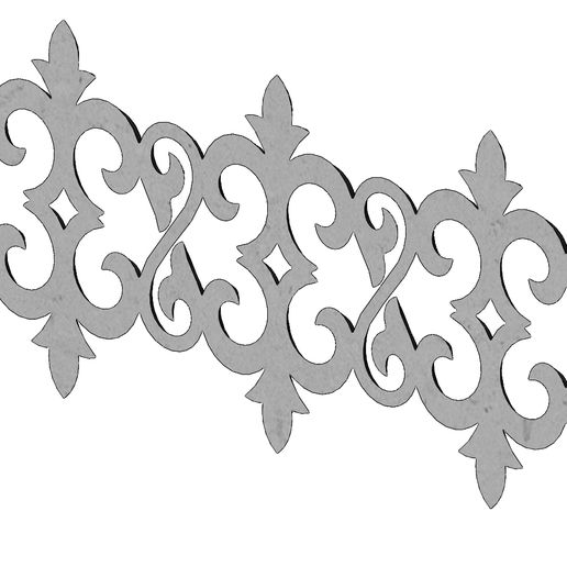 F-M-3-05.JPG Floral scroll pattern relief strip